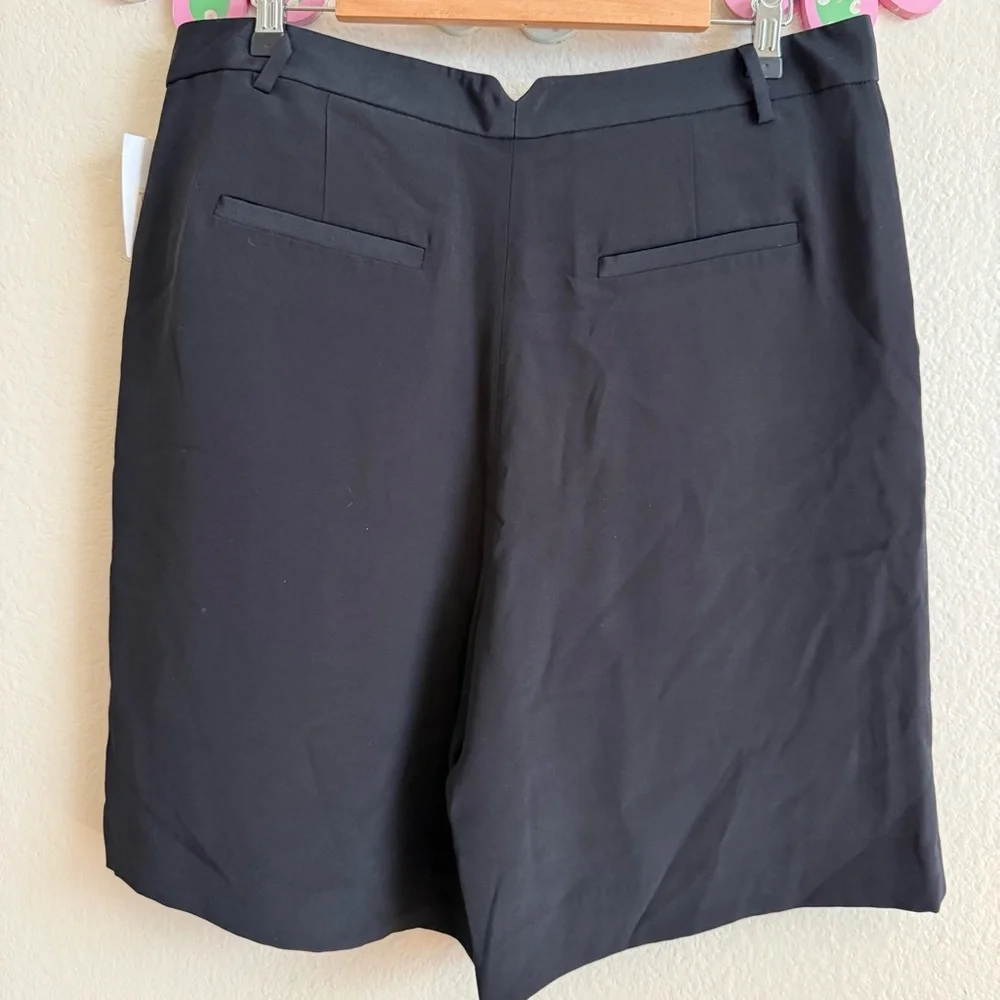 Tibi Elegant Black Silk Shorts Size 12 - Picture 8 of 11